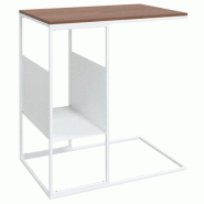 VidaXL Table d'appoint Blanc 55x36x59,5 cm Bois d'ingénierie Modèle Toscane Prestige - 343106XL