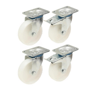 125mm 5" inch nylon castors heavy duty swivel braked castors set 170kg each - 125mm 5" inch nylon castors heavy duty swivel braked castors set 170kg each -