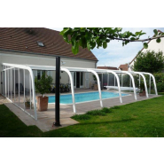 Abri piscine adossé / fixe / en aluminium / sans rail