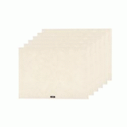 Bjorn Set de table rectangulaire - 6 pièces - Feutre recyclé beige - beige 3701488308073 Bjorn Set de table rectangulaire - 6 pièces - Feutre recyclé beige - beige 3701488308073