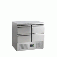 Comptoir pour saladette SA914 - 4 tiroirs GN1/1 pces Inox TEFCOLD