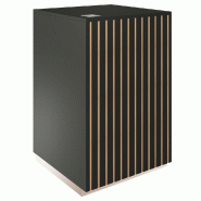 Comptoir Vertigo T03 MDF naturel et noir avec tiroir 60x60x93cm