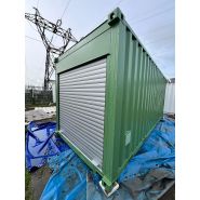 Container 20 pieds stockage avec rideau alu isolé en façade_1