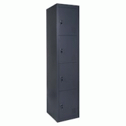Décoshop26 - Casier armoire de rangement 4 compartiments verrouillables 180 x 38 x 45 cm acier anthracite 04_0007263 - 3000262031436 Décoshop26 - Casier armoire de rangement 4 compartiments verrouillables 180 x 38 x 45 cm acier anthracite 04_0007263 - 3000262031436