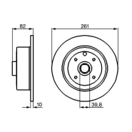 Disque de frein Bosch 0986478328 - arrière, plein, 4 trous, épaisseur 10 mm Disque de frein Bosch 0986478328 - arrière, plein, 4 trous, épaisseur 10 mm