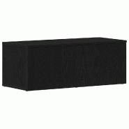 Helloshop26 - Meuble TV bas avec tiroir design moderne 80 x 34 x 30 cm en bois d'ingénierie chêne noir 02_0051867 - noir Bois manufacturé 300023713