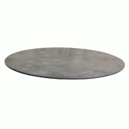 Plateau rond de table intérieur/extérieur Mésa Ø110cm en compact pierre de lave
