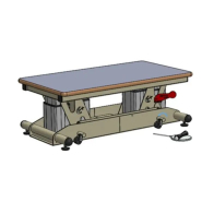 Table de travail ergonomique surbaissée, rigide et mobile - Réglable en hauteur