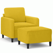 VidaXL Fauteuil avec repose-pied jaune 60 cm velours Modèle Orion Office Élégance - 3201170