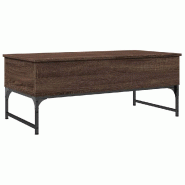 VidaXL Table basse chêne marron 100x50x40cm bois d'ingénierie et métal Modèle Renaissance Royale - 845380
