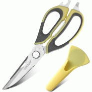 XinZuo - Ciseaux de cuisine multifonctions - basique - multicolore inox XZ-CFJ