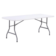 152 cm - table polypro pliante blanche