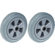 Roue de 200 mm 8" à bandage caoutchouc gris avec centre en plastique Capacité de 410 kg, jeu de 2 Roue de 200 mm 8" à bandage caoutchouc gris avec centre en plastique Capacité de 410 kg, jeu de 2