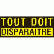 Affiche tout doit disparaitre - 82x30 cm - noir/jaune
