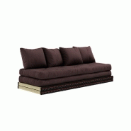 BANQUETTE FUTON TATAMI CHICO MARRON COUCHAGE 2 X 70*200 CM.