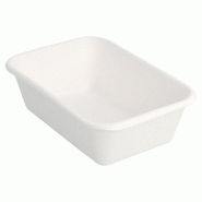 Barquette bagasse blanche 370cc 13,5x9,6x4,2cm - par 600