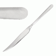 Boîte de 12 couteaux à viande ou à pizza - Olympia - Lame dentée en inox - Lavable au lave-vaisselle Boîte de 12 couteaux à viande ou à pizza - Olympia - Lame dentée en inox - Lavable au lave-vaisselle