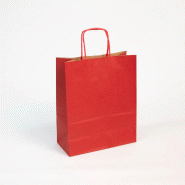Clairefontaine 25 sacs cadeaux 220x100x270, kraft vergé 100 g/m², coloris rouge - rouge 395702C