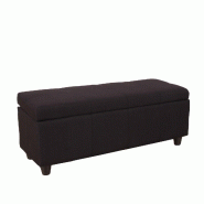 Décoshop26 - Banquette de rangement en tissu gris foncé avec compartiment de rangement intégré 45 x 114 x 45 cm 04_0006456 - 3000261773436