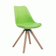 Décoshop26 - Chaise de salle à manger x1 chaise visiteur assise pivotant à 360° en PVC et plastique vert piètement en bois carré 10_0003468 - 30 Décoshop26 - Chaise de salle à manger x1 chaise visiteur assise pivotant à 360° en PVC et plastique vert piètement en bois carré 10_0003468 - 30