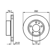 Disque de frein Bosch 0986478217 - ventilé de l'intérieur - boîte de 2 disques - avant - 5 trous Disque de frein Bosch 0986478217 - ventilé de l'intérieur - boîte de 2 disques - avant - 5 trous