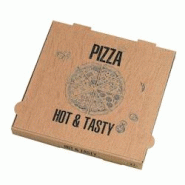 FHC - 100Pcs - Boite à pizza carton brun 350 gsm décor "Hot and Tasty" - 330x330x40mm - marron en carton FHC210BPZ33A FHC - 100Pcs - Boite à pizza carton brun 350 gsm décor "Hot and Tasty" - 330x330x40mm - marron en carton FHC210BPZ33A