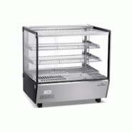GOLDINOX Vitrine de comptoir chauffante 120 Litres - noir inox 3701770824816