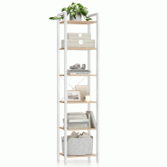 Helloshop26 - Bibliothèque 6 niveaux étagère livres meuble de rangement ouvert pour bureau salon chambre 40 x 30 x 178,6 cm blanc 12_0004190 - vert