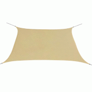 Helloshop26 - Voile toile d'ombrage parasol en tissu oxford carré 3,6 x 3,6 m beige 02_0008658 - beige inox 3000461682729
