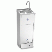 Lave-mains XS avec piédestal et un bouton poussoir XS eau chaude et froide 350x300x850 mm. - 061426FRIC