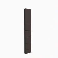 Montant Totem 5 rainures 10x30x195 cm - gris graphite