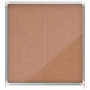 Nobo Vitrine d'affichage fond liège Premium Plus, fermeture à clé, capacité 12 feuilles A4 - marron 1902574_0