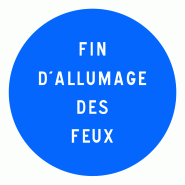 Panneau B49 - Fin d'obligation (personnalisable) Panneau B49 - Fin d'obligation (personnalisable)