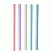 Papstar 200 pailles pour bubble tea, papier Ø 12 mm · 20 cm couleurs assorties pastel - multicolore papier 88024