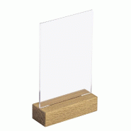 Porte visuel Base Bois Format  A6 Portrait