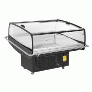 Réfrigérateur noir PDC125 - armoire réfrigérée avec vitrage des côtés, inclinable et roulettes