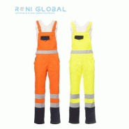 Salopette de travail homme haute visibilité - coton/polyester, coupe droite, 6 poches, bandes réfléchissantes - Skill Payper_0