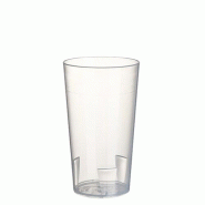 Starpak 10 Gobelet réutilisable 0,2 l Ø 6,5 cm · 11,4 cm translucide incassable - transparent plastique polypropylène 85194