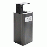Stil Casa, conteneur avec cendrier, acier inox, 38x38xH102 cm, couvercle supérieur, pictogramme alu, 100 L, brillant. - argenté inox PU100A-TP Stil Casa, conteneur avec cendrier, acier inox, 38x38xH102 cm, couvercle supérieur, pictogramme alu, 100 L, brillant. - argenté inox PU100A-TP
