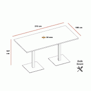 Table haute greko - QUADRIFOGLIO - blanc, blanc_0