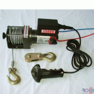 Treuil forestier KDJ-2500H - électrique 12V, 1134 kg, 3 CV, câble acier 14m