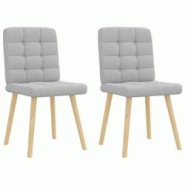 VidaXL Chaises à Manger Lot De 2 Gris Nuage Tissu - gris 4101100 VidaXL Chaises à Manger Lot De 2 Gris Nuage Tissu - gris 4101100