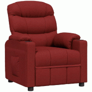 VidaXL Fauteuil inclinable Rouge bordeaux Tissu Modèle Xalmoris - 348073
