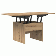 VidaXL Table basse Chêne artisanal 55 x 54,5 x 45 cm Bois d'ingénierie Modèle Helios Contemporain - 8721359325089