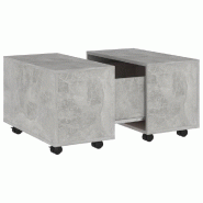 VidaXL Table basse gris béton 60x60x38 cm bois d'ingénierie Modèle Atlas Infinite Creator - 806862