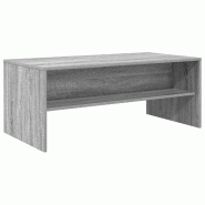 VidaXL Table basse Gris Sonoma 100 x 50 x 40 cm Bois d'ingénierie Modèle Atlas Office Pro Signature - 8000289