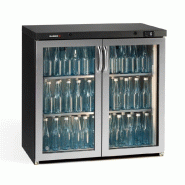Arrière-bar 2 portes battantes vitrées 215L - H 840mm | Gamko - LG3/250GCS
