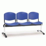 Banc poutre 3 places polypropylène pour salle d'attente