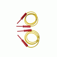 CHAUVIN ARNOUX - Jeu de 2 cordons haute tension 1,5m pour Contrôleur d'appareillage Multi Fonction CA 6155