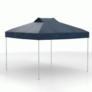 COSTWAY Auvent 3x3m, pliant, tente fête, avec 8 piquets, 4 cordes et 1 sac, auvent jardin, bleu marine - bleu métal ZB34599ZK